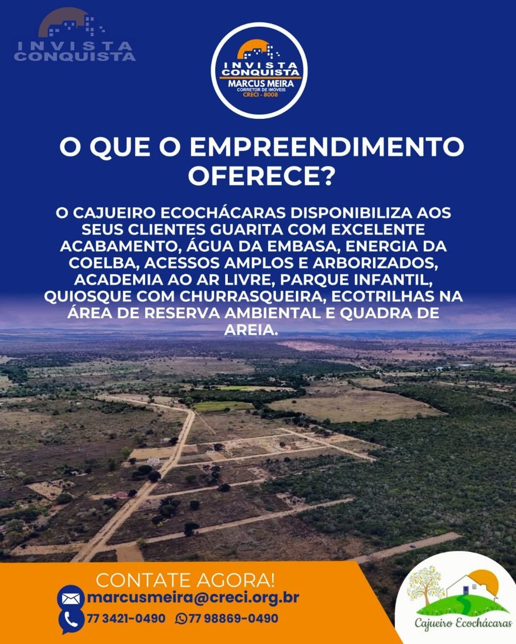 Chácara, 1000.00m², à venda - São Domingos - Vitória da Conquista - Invista Conquista