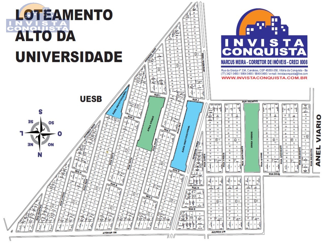Terreno, 0.00m², à venda - ALTO DA UNIVERSIDADE - VITORIA DA CONQUISTA - Invista Conquista